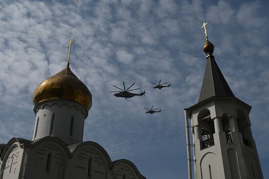 Генеральная репетиция военного парада, посвящённого 77-й годовщине Победы в Великой Отечественной войне