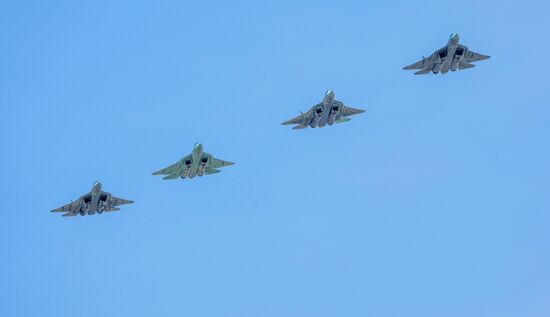 Генеральная репетиция военного парада, посвящённого 77-й годовщине Победы в Великой Отечественной войне