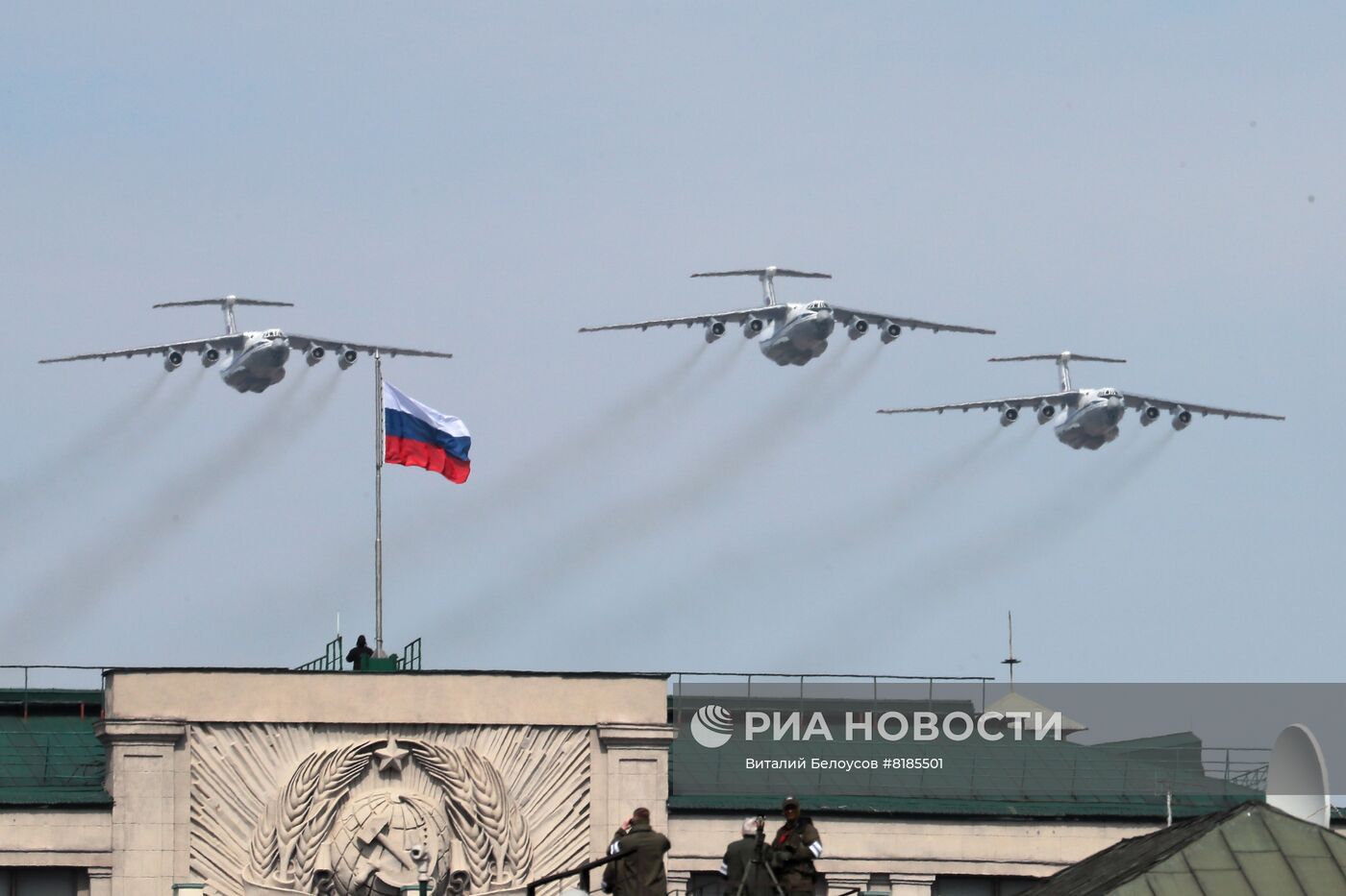 Генеральная репетиция военного парада, посвящённого 77-й годовщине Победы в Великой Отечественной войне