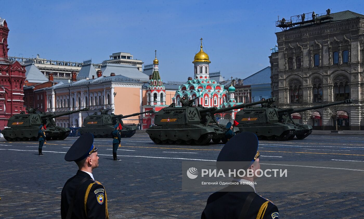 Генеральная репетиция военного парада, посвящённого 77-й годовщине Победы в Великой Отечественной войне