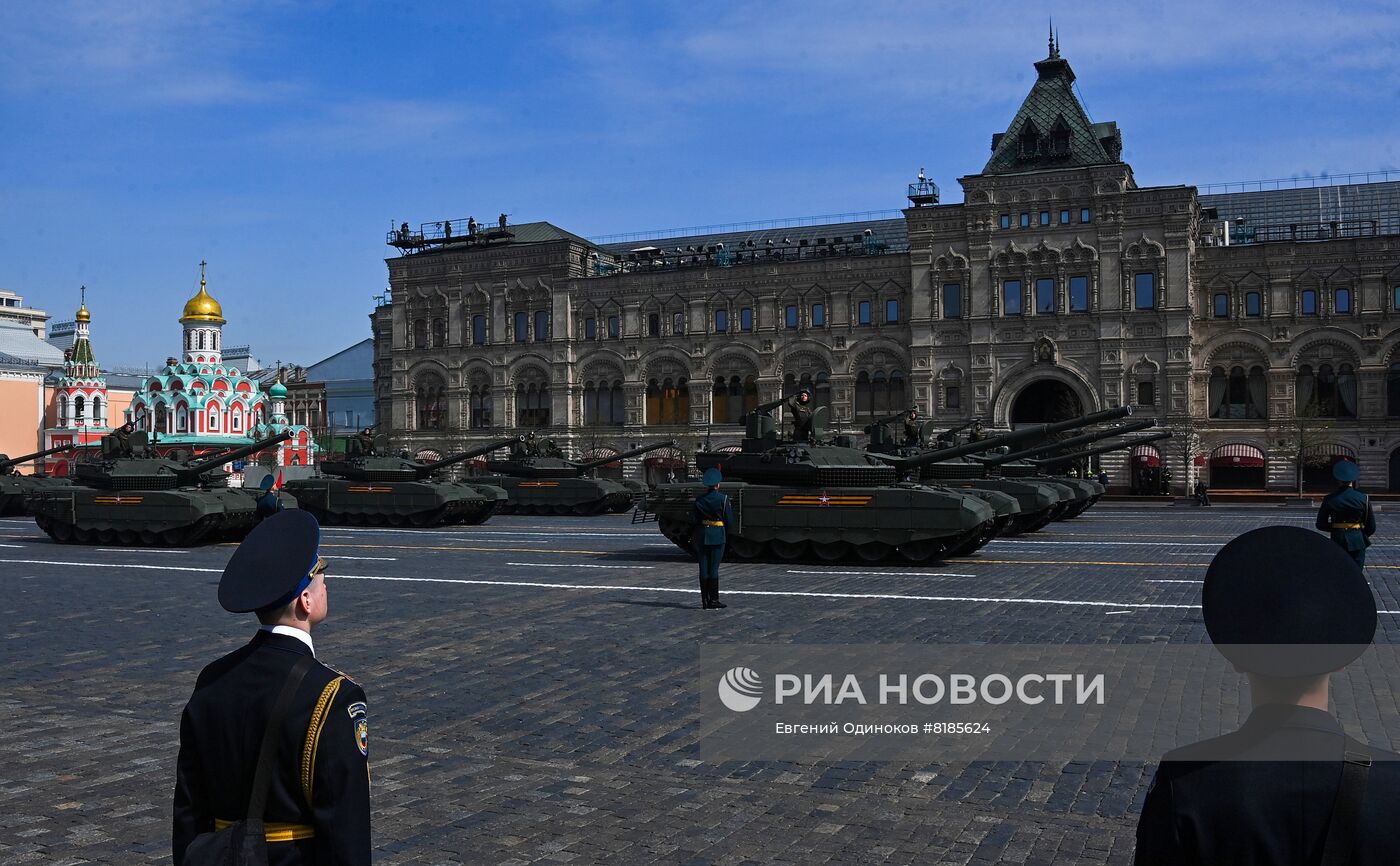 Генеральная репетиция военного парада, посвящённого 77-й годовщине Победы в Великой Отечественной войне