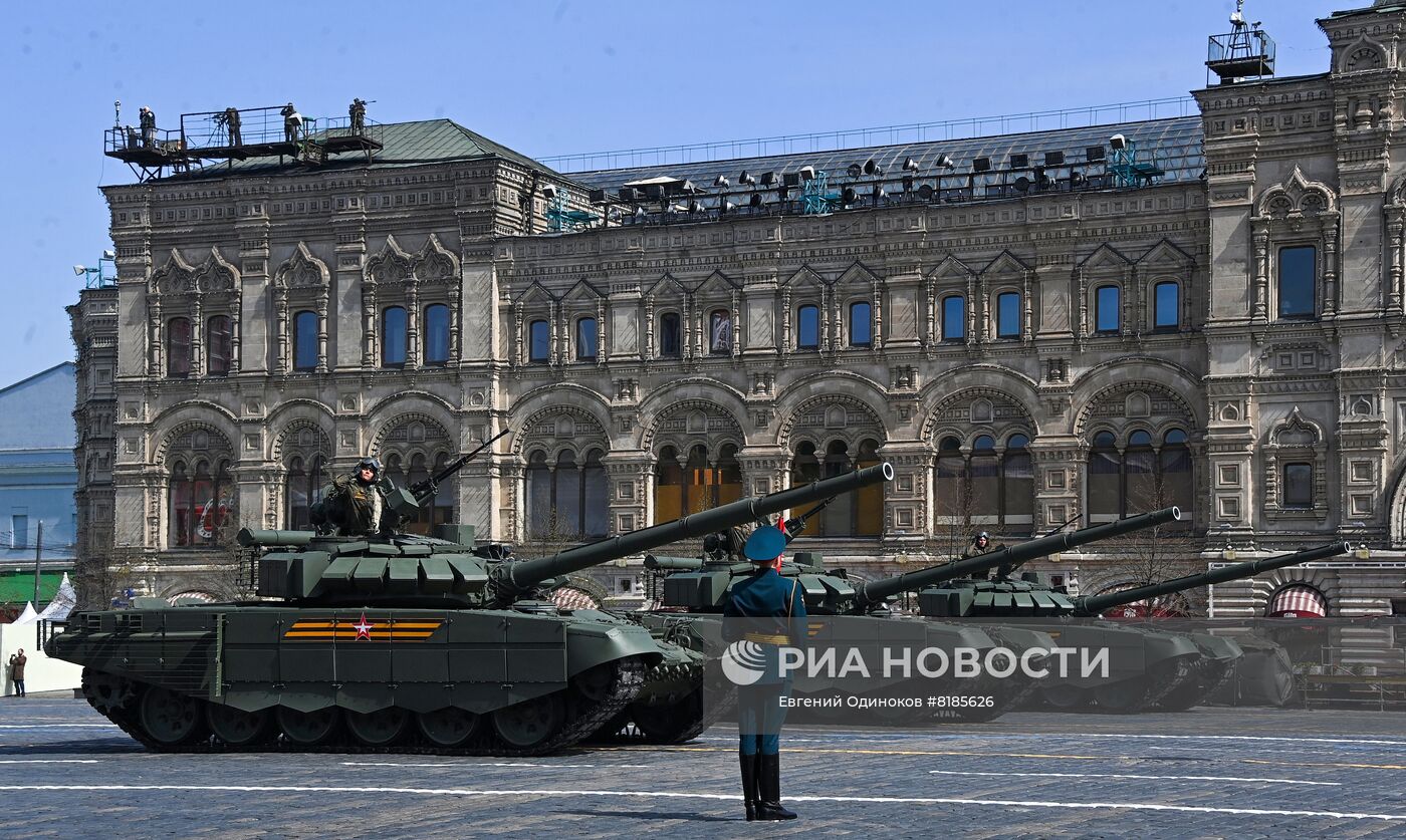 Генеральная репетиция военного парада, посвящённого 77-й годовщине Победы в Великой Отечественной войне