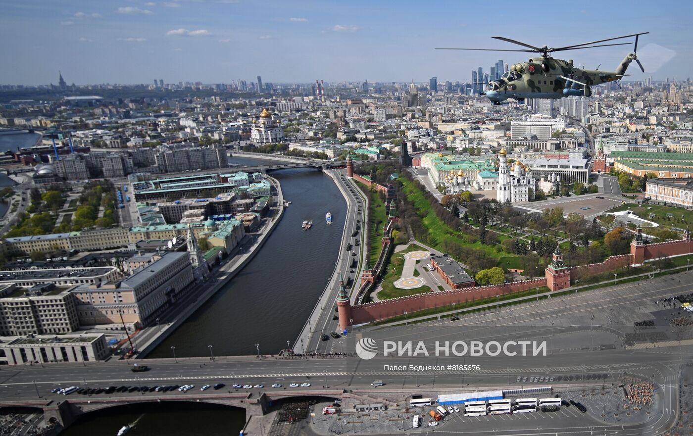 Генеральная репетиция военного парада, посвящённого 77-й годовщине Победы в Великой Отечественной войне