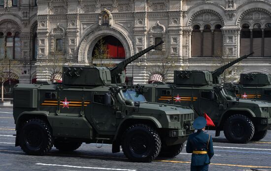 Генеральная репетиция военного парада, посвящённого 77-й годовщине Победы в Великой Отечественной войне