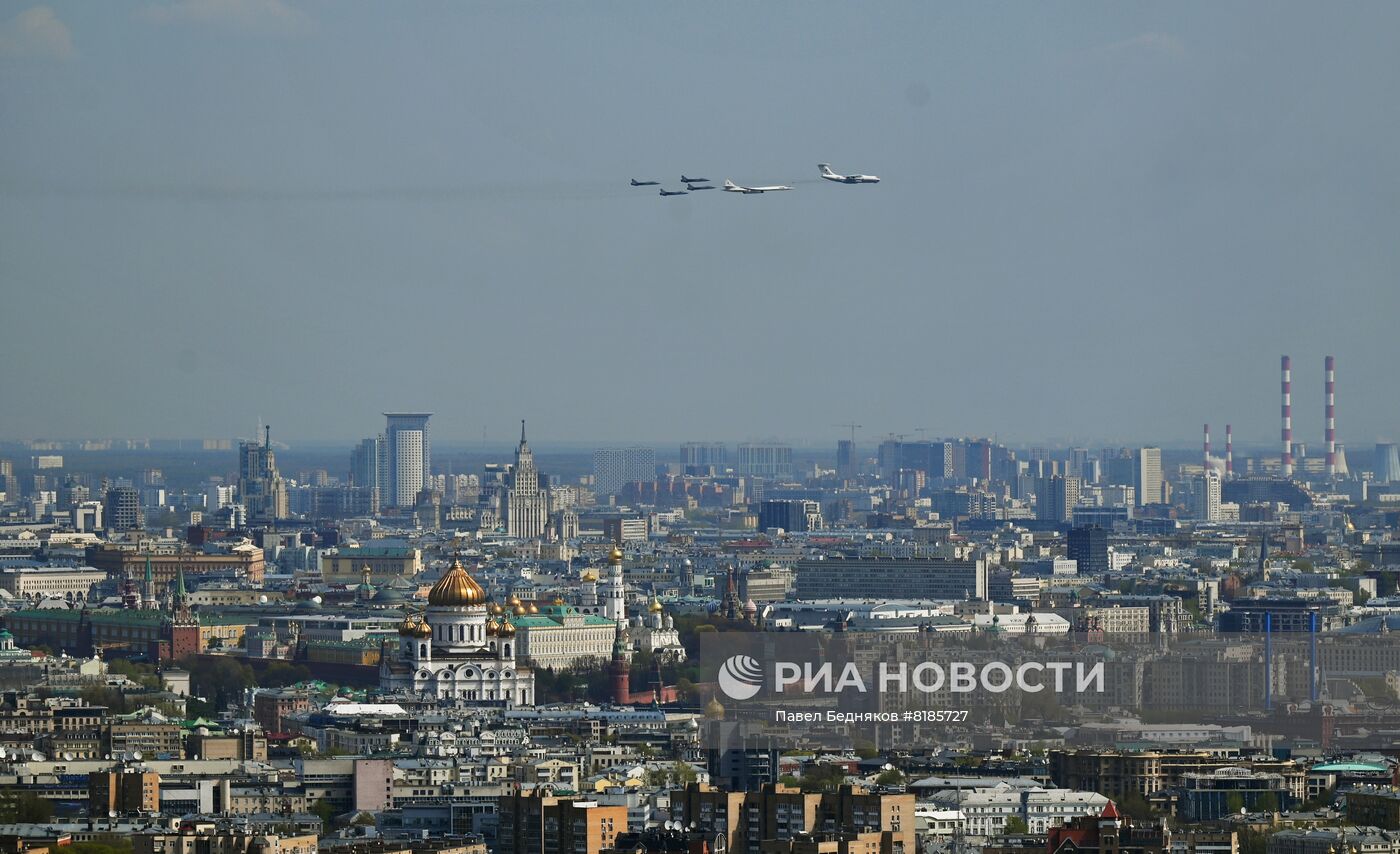 Генеральная репетиция военного парада, посвящённого 77-й годовщине Победы в Великой Отечественной войне