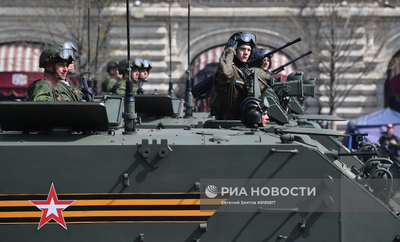 Генеральная репетиция военного парада, посвящённого 77-й годовщине Победы в Великой Отечественной войне