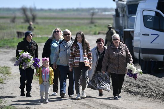 Перезахоронение останков советских солдат на Мемориале Славы в Мелитопольском районе