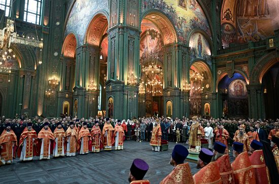 Патриаршее служение в Главном храме Вооруженных Сил