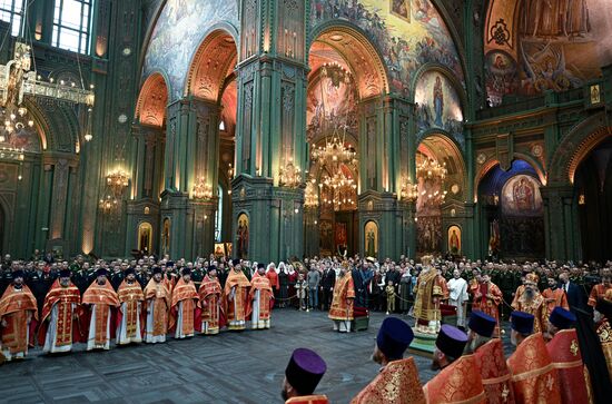 Патриаршее служение в Главном храме Вооруженных Сил