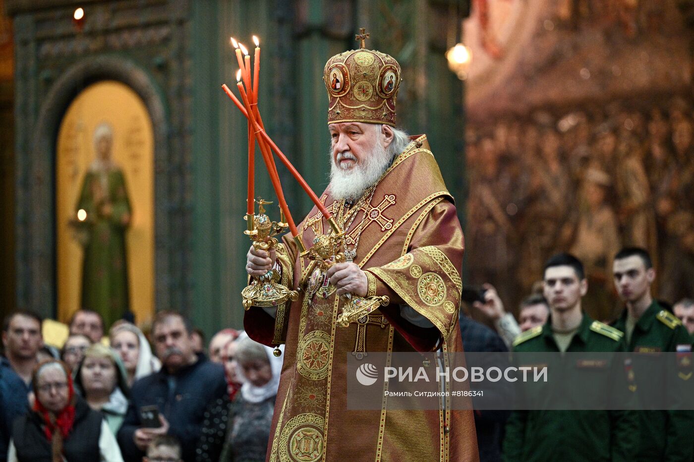 Патриаршее служение в Главном храме Вооруженных Сил