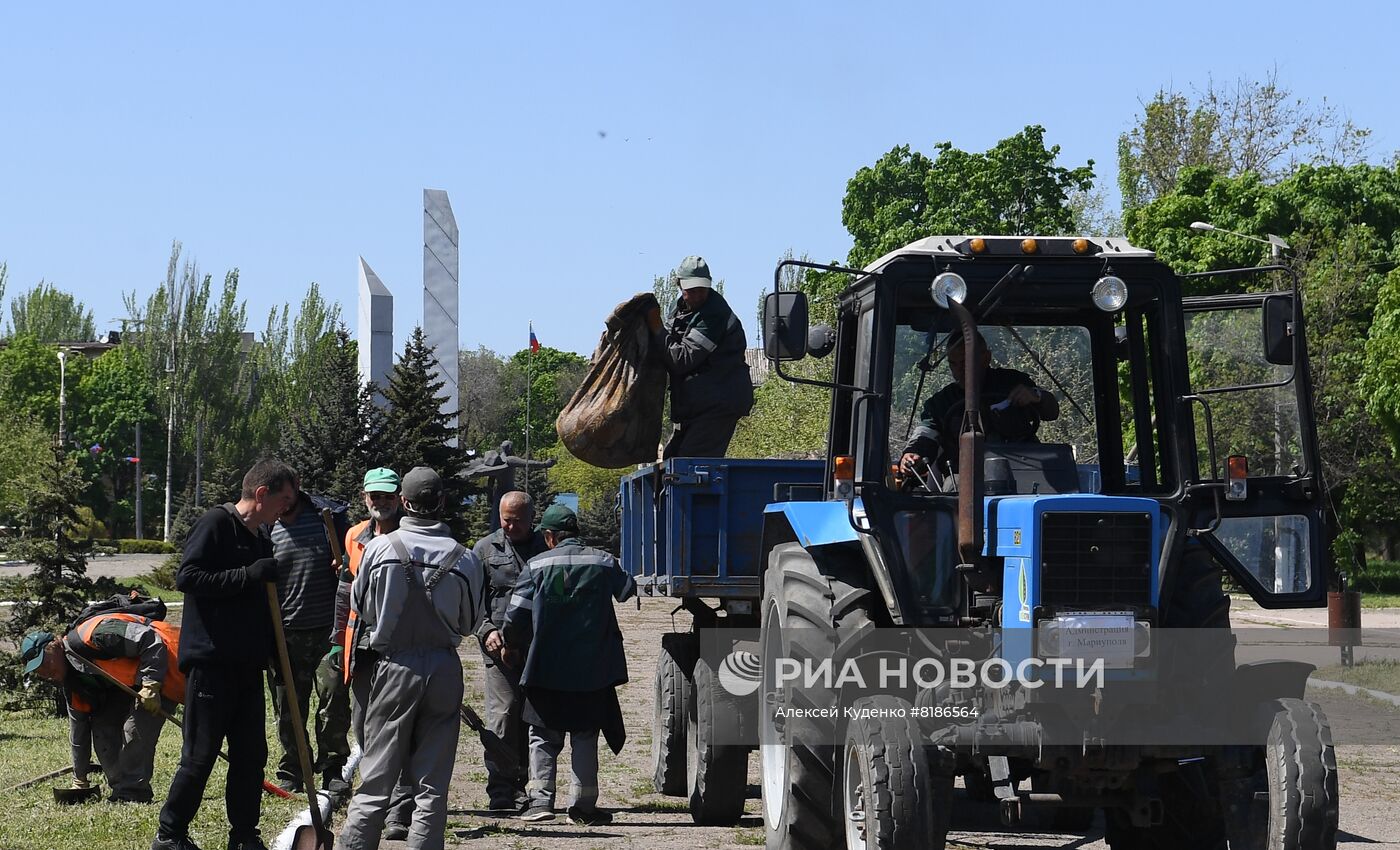 Подготовка к празднованию 9 мая в ДНР