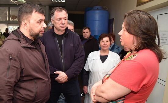Д. Пушилин и М. Хуснуллин посетили освобождённые города на юге ДНР
