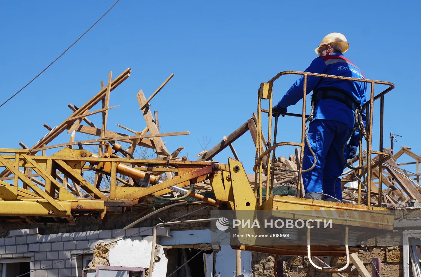 В Херсонской области по городу Голая Пристань украинские войска ударили из ракетного комплекса "Точка-У"