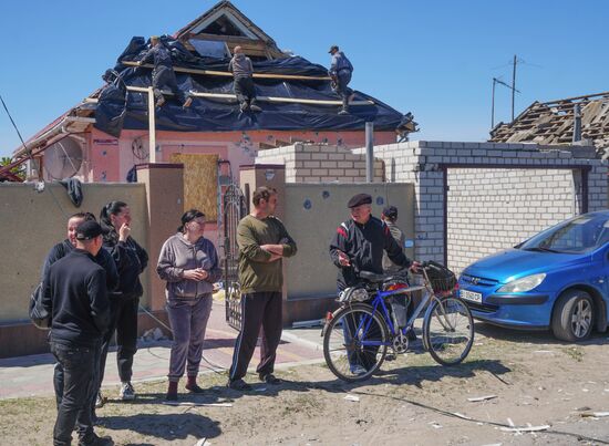 В Херсонской области по городу Голая Пристань украинские войска ударили из ракетного комплекса "Точка-У"