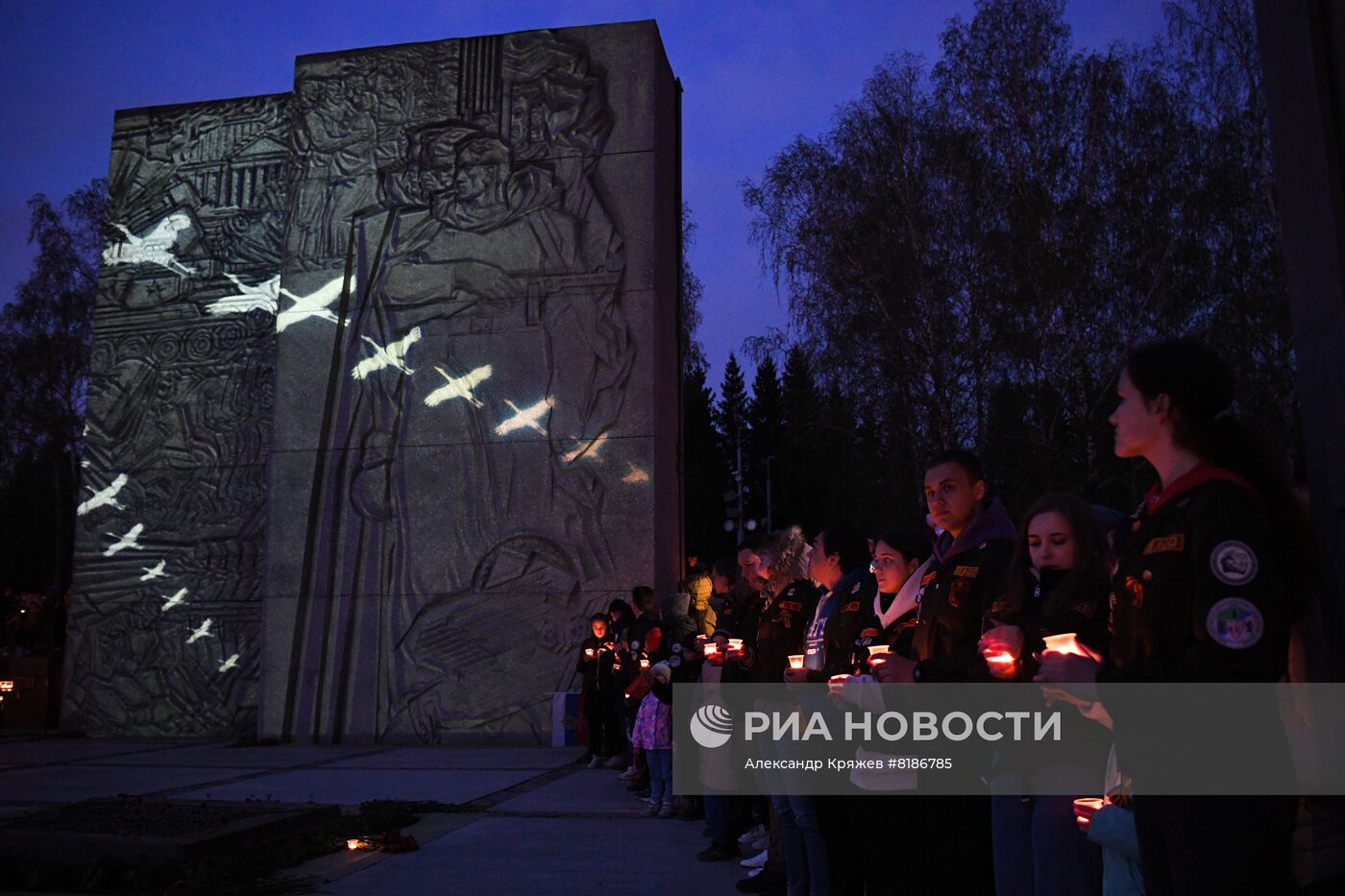 Акция "Свеча памяти" в Новосибирске