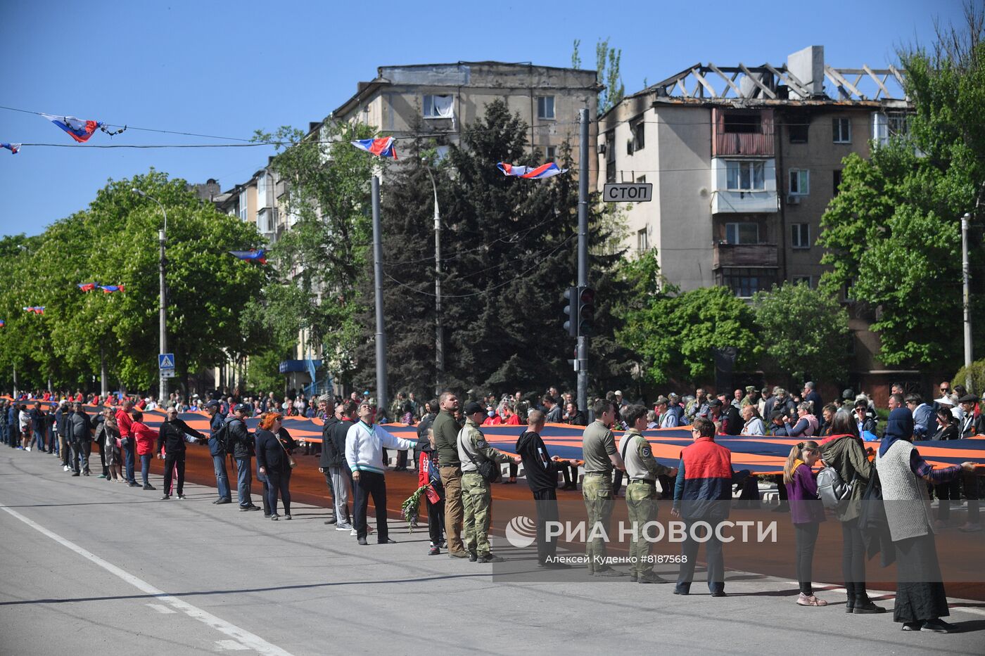 Празднование Дня Победы в Мариуполе