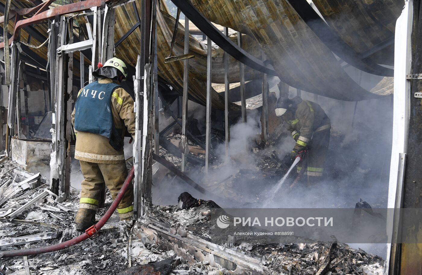 Последствия обстрела в Донецке