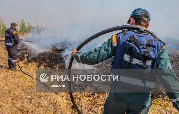 Борьба с лесными пожарами в Курганской области