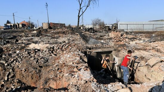 Последствия природных пожаров в Красноярском крае