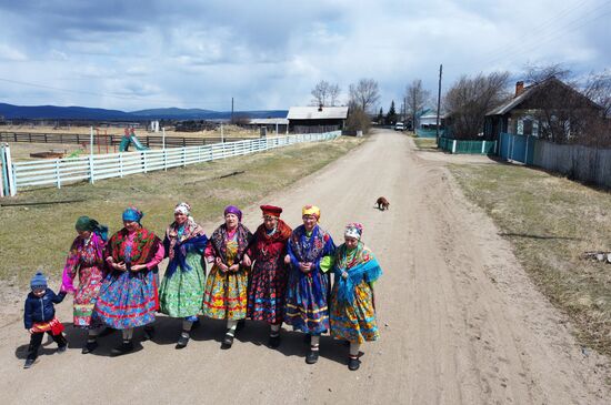 Фольклорный коллектив семейских в Забайкалье