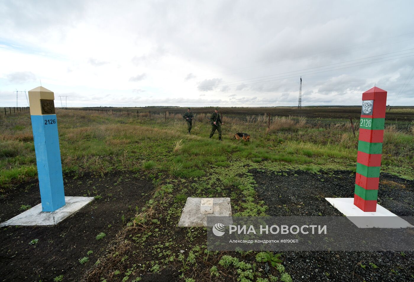 Работа пограничного управления ФСБ РФ на границе с Казахстаном