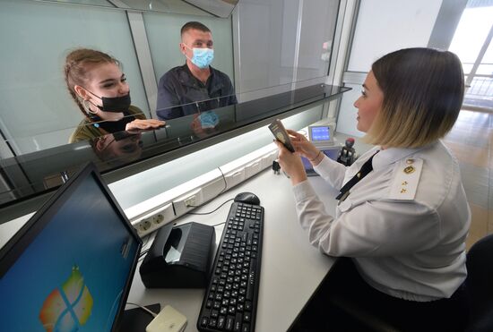 Работа пограничного управления ФСБ РФ на границе с Казахстаном