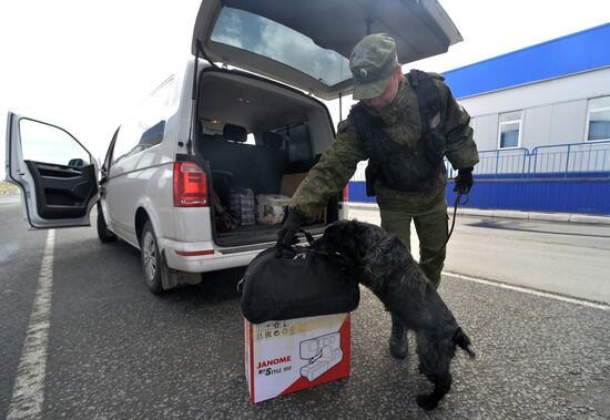 Работа пограничного управления ФСБ РФ на границе с Казахстаном