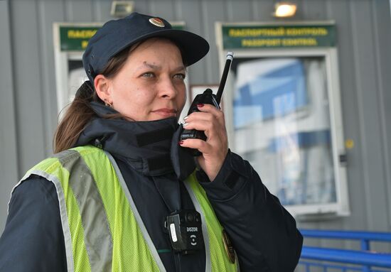 Работа пограничного управления ФСБ РФ на границе с Казахстаном