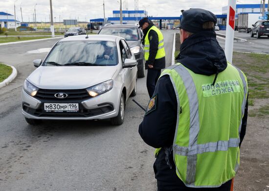 Работа пограничного управления ФСБ РФ на границе с Казахстаном