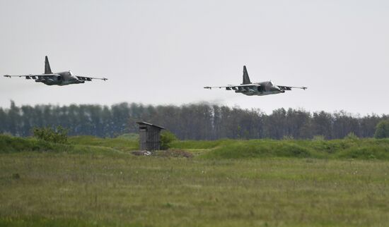 Работа штурмовой авиации ВС РФ на Харьковском направлении