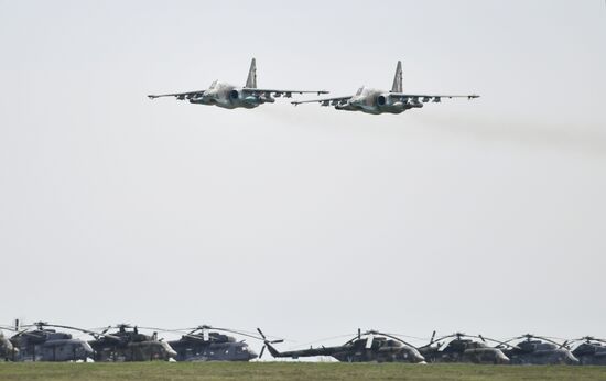 Работа штурмовой авиации ВС РФ на Харьковском направлении