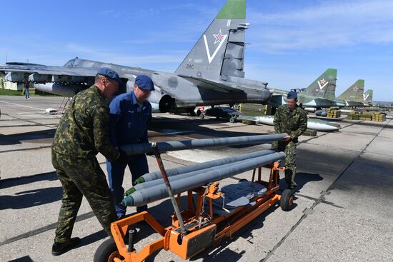 Работа штурмовой авиации ВС РФ на Харьковском направлении