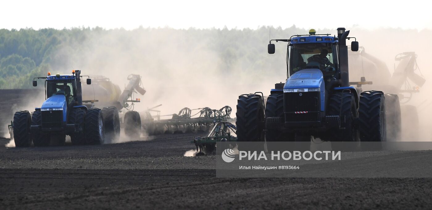 Посевные работы в Красноярском крае