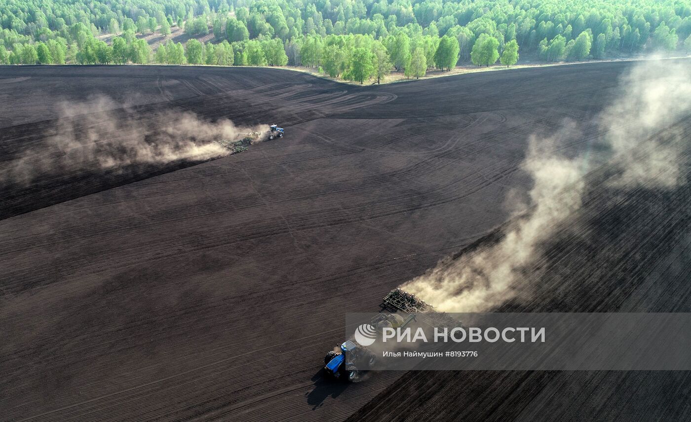 Посевные работы в Красноярском крае