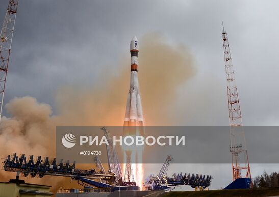Запуск ракеты РН "Союз-2.1а" с космодрома Плесецк