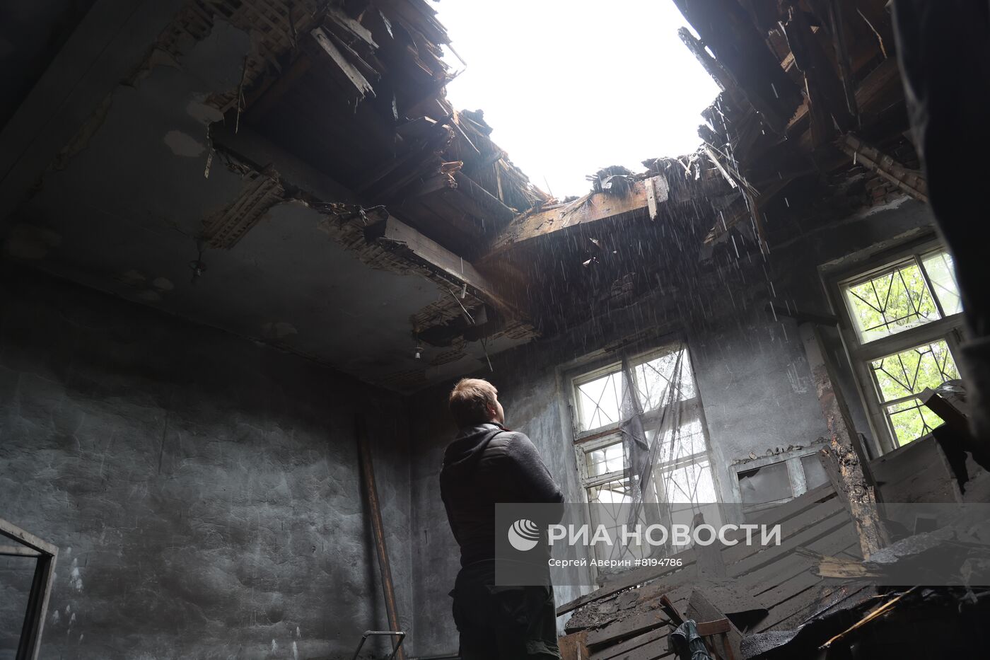 Последствия обстрела Донецка