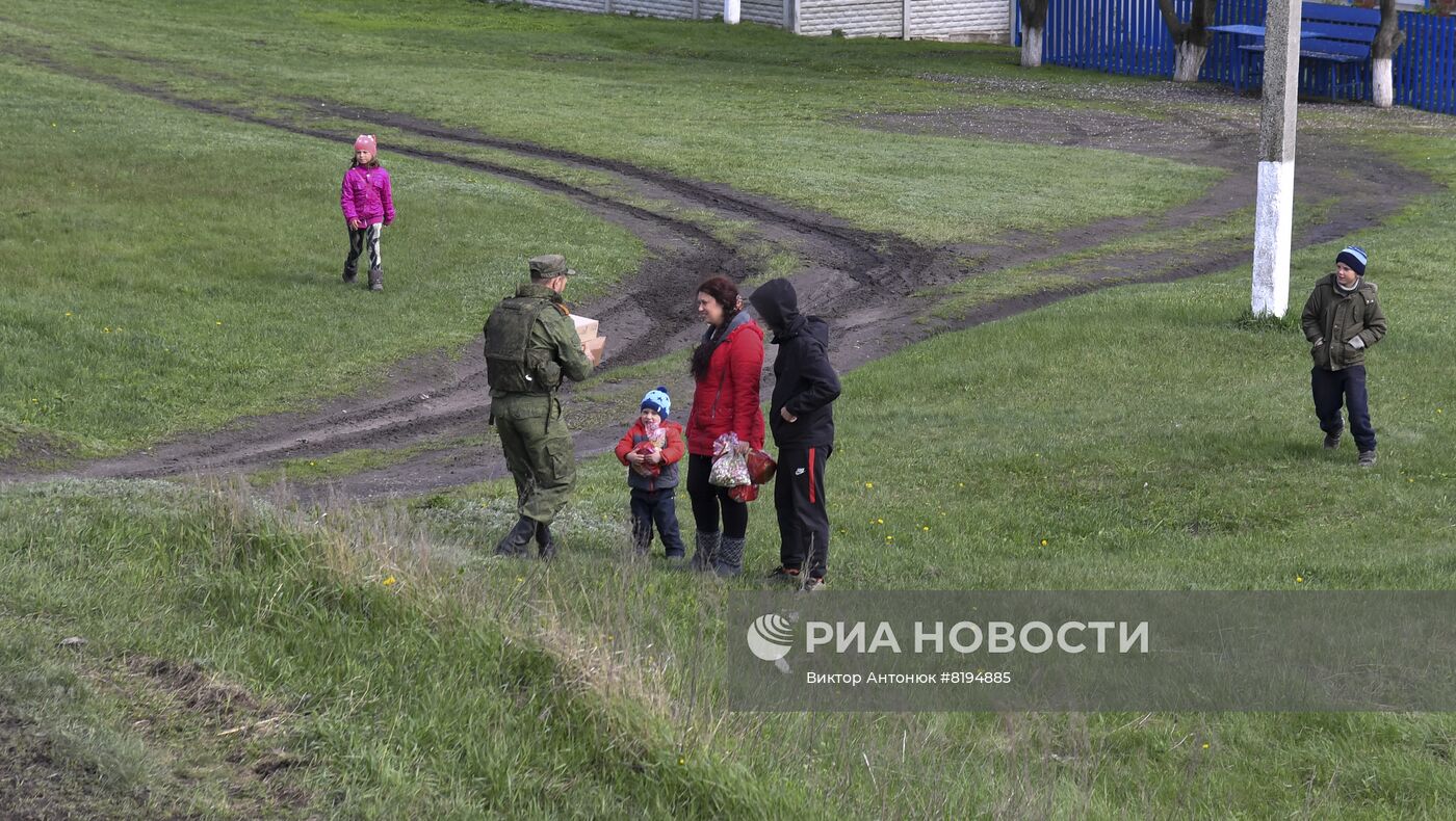 Колонна российской военной техники в Харьковской области 