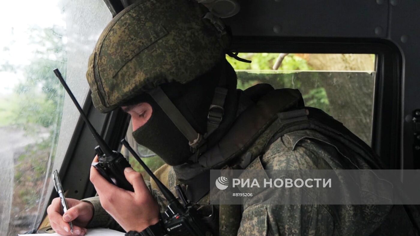 Работа расчетов РСЗО "Град" в ходе специальной военной операции на Украине