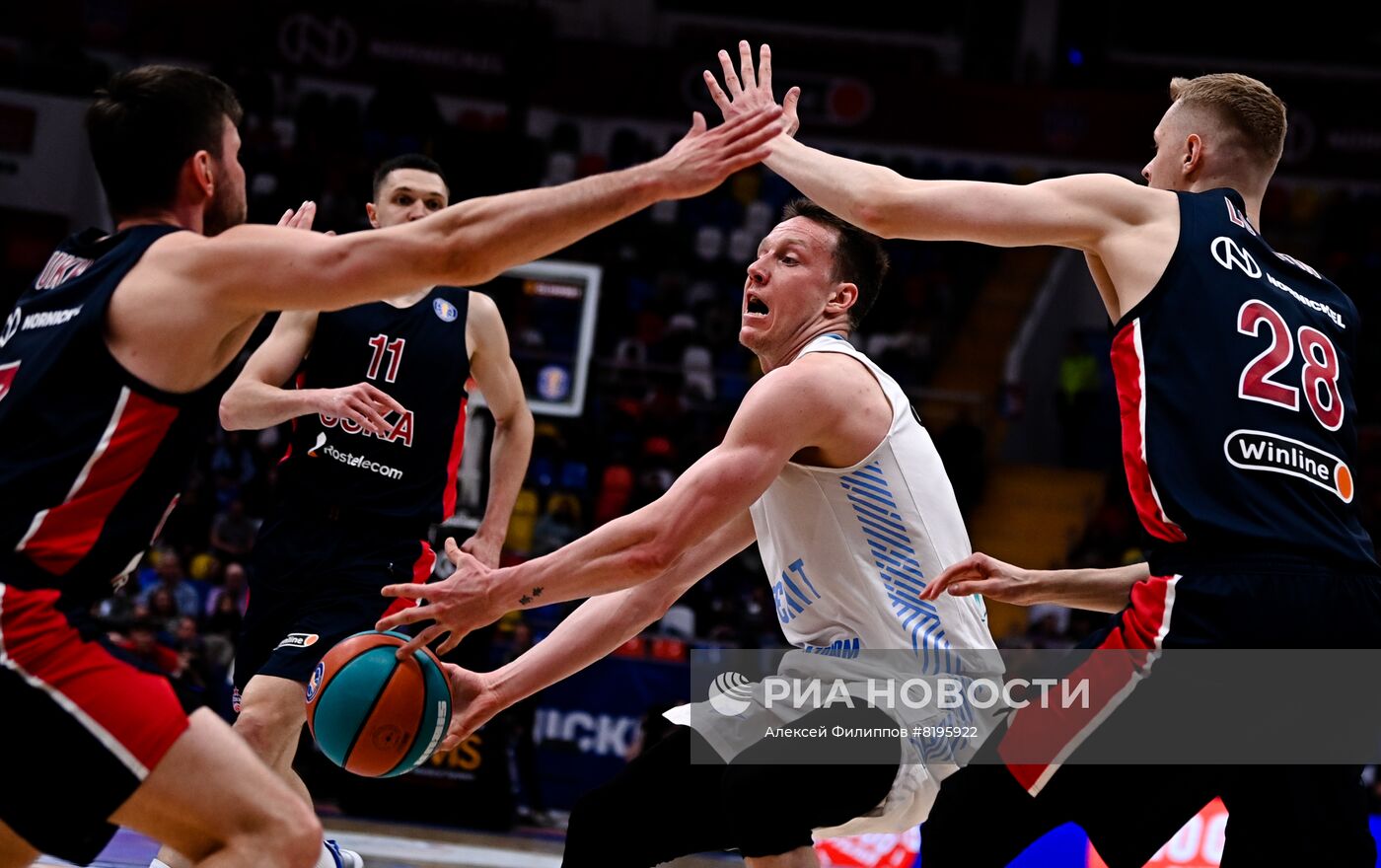 Баскетбол. Единая лига ВТБ. Матч ЦСКА - "Зенит"