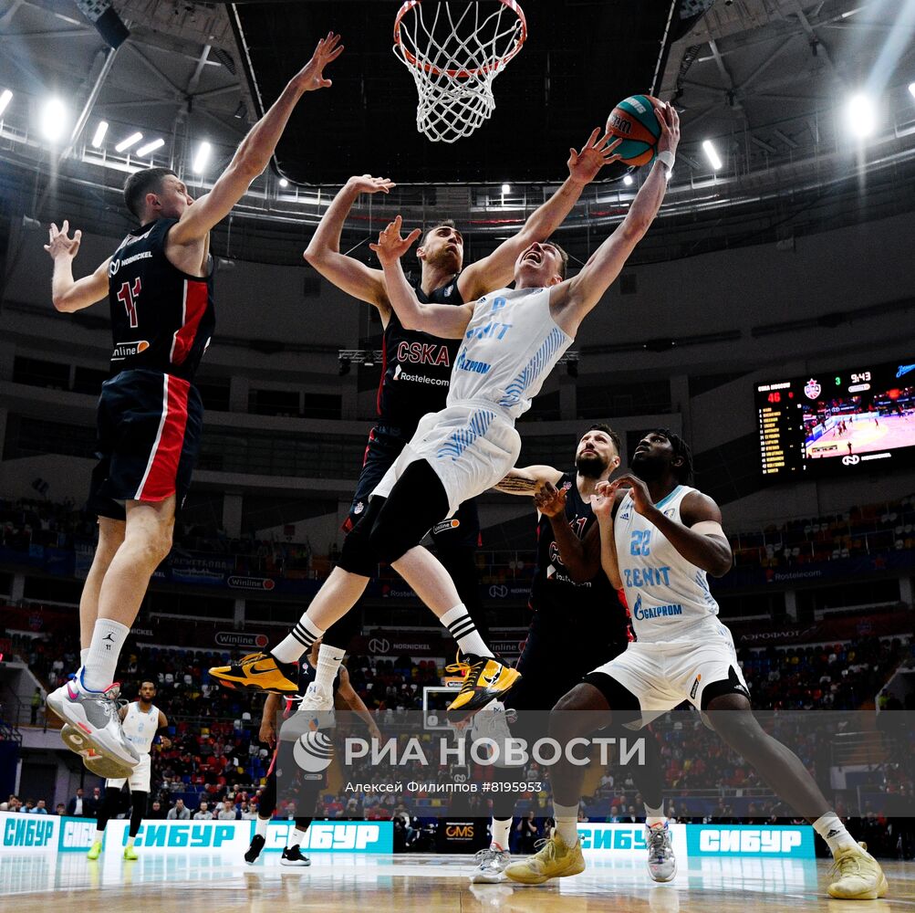 Баскетбол. Единая лига ВТБ. Матч ЦСКА - "Зенит"