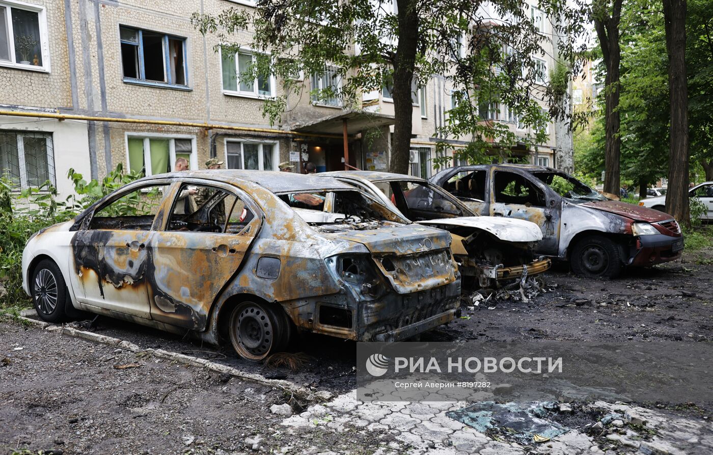 Последствия обстрелов ВСУ Донецка