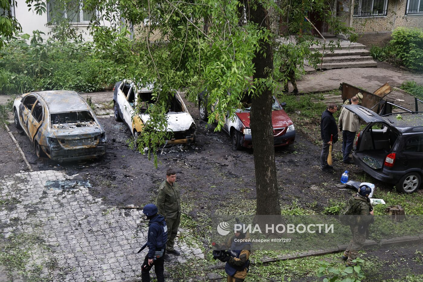 Последствия обстрелов ВСУ Донецка