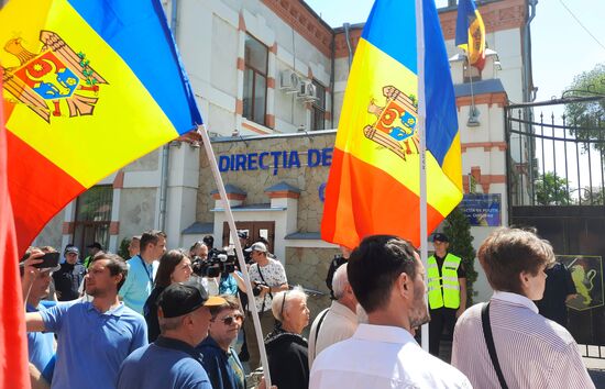 Митинг в поддержку экс-президента Молдавии И. Додона в Кишиневе