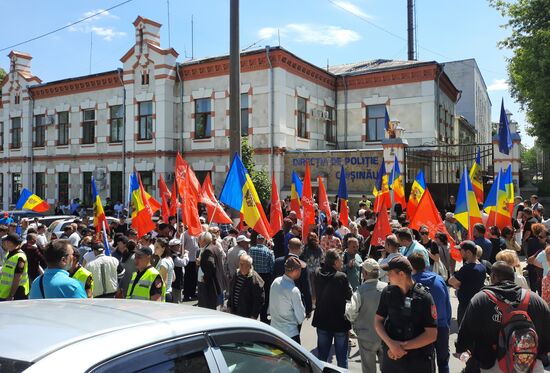 Митинг в поддержку экс-президента Молдавии И. Додона в Кишиневе