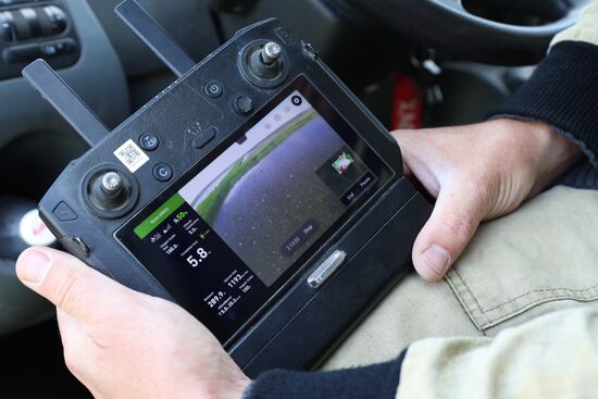 Сев риса при помощи дронов в Краснодарском крае