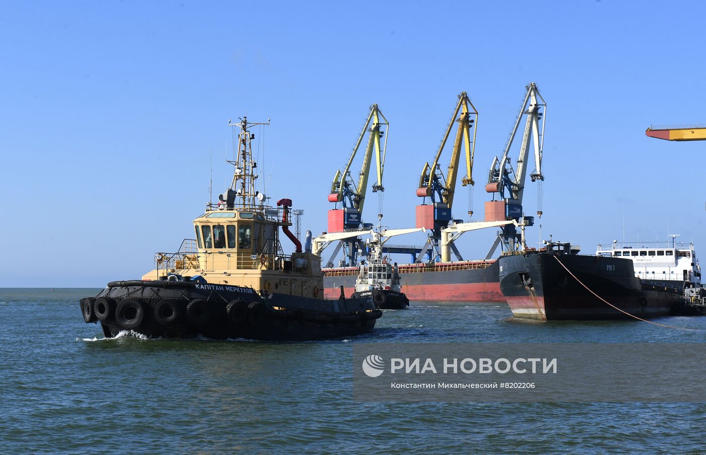 Первое судно зашло в освобожденный порт Мариуполя за грузом