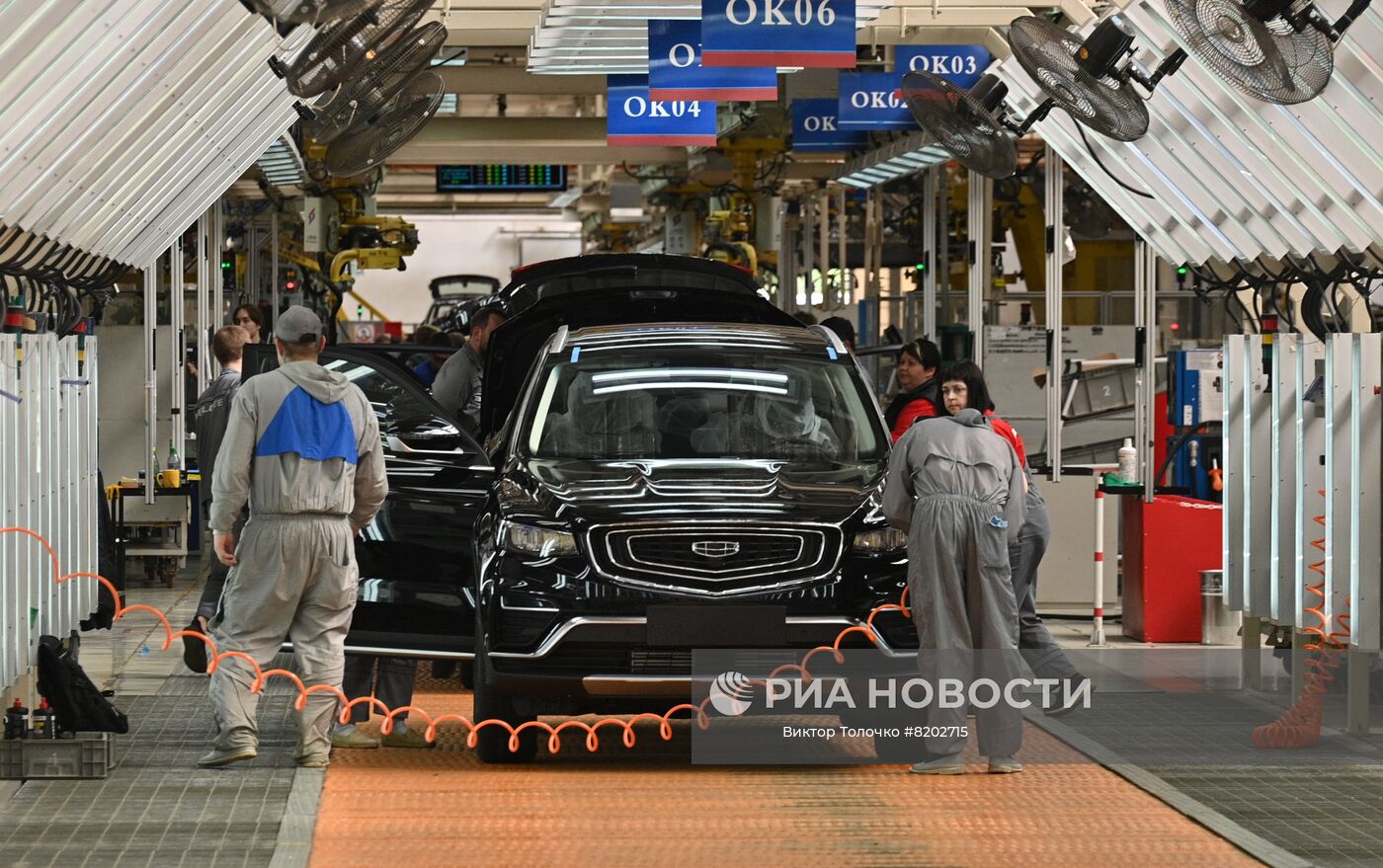 Производство  автомобилей Geely на заводе BelGee  в Минской области  