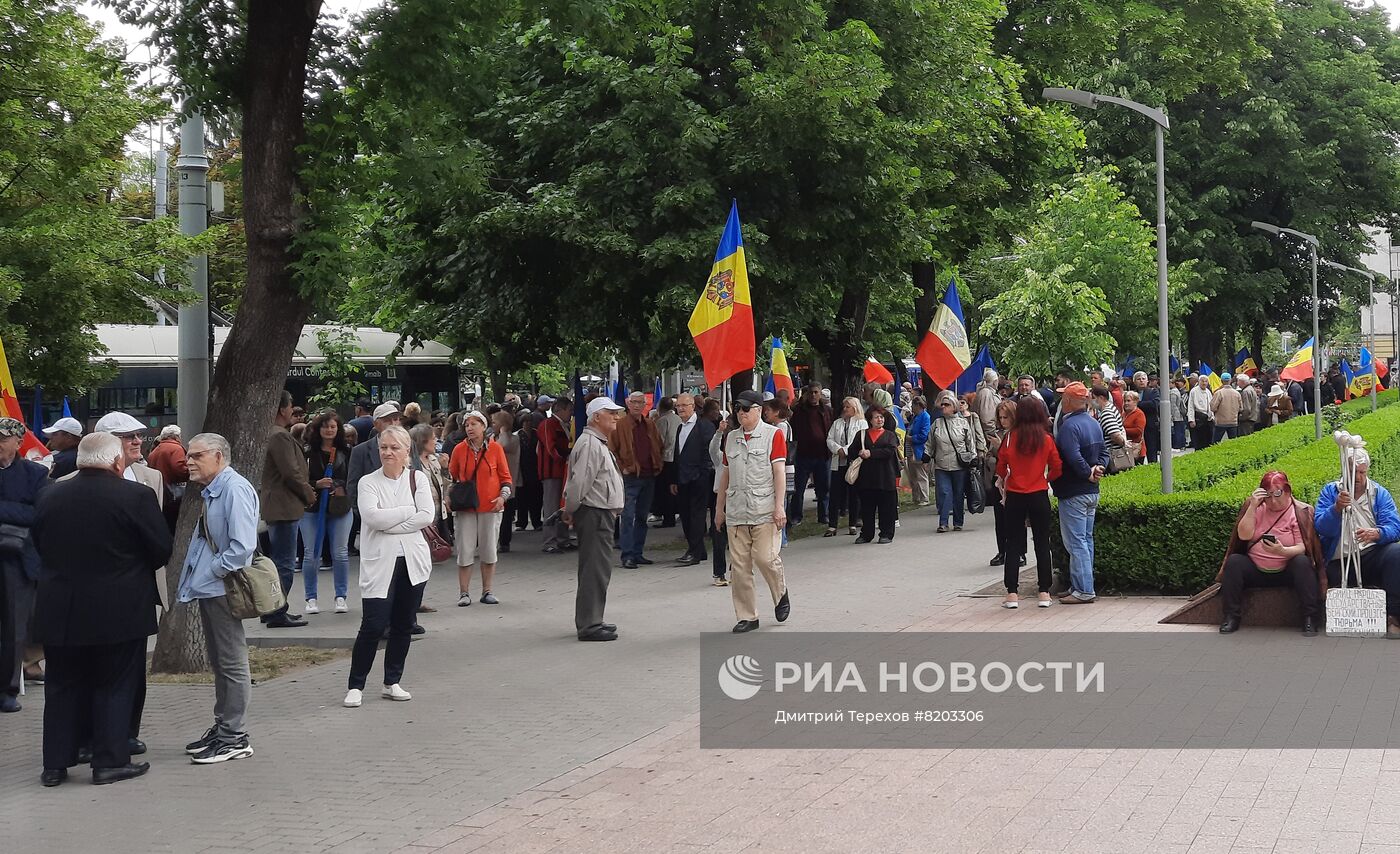 Акция протеста сторонников И. Додона в Кишиневе