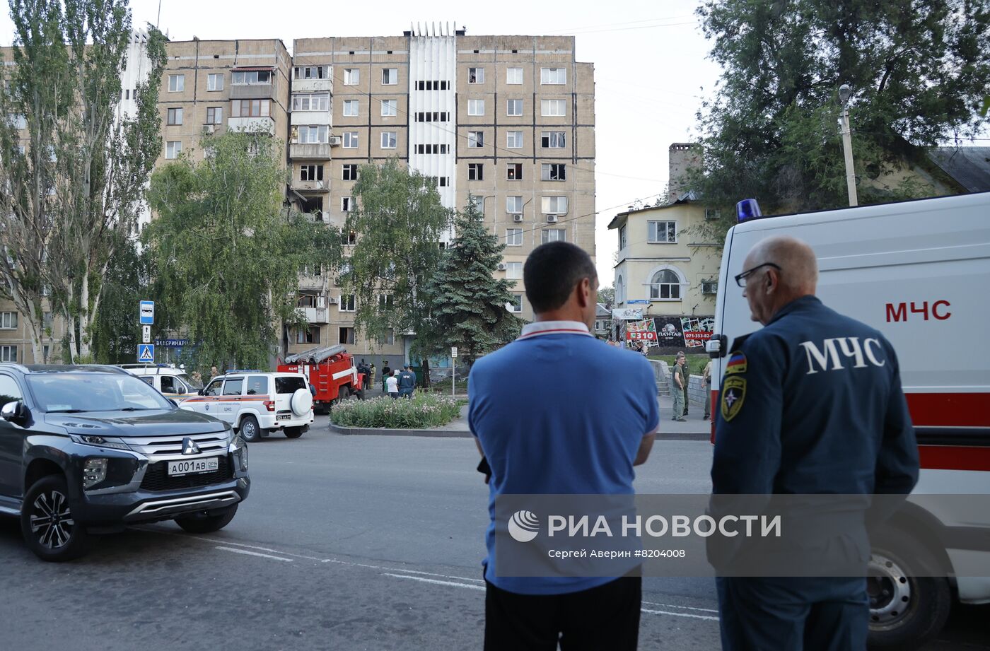 Последствия обстрелов в Донецке