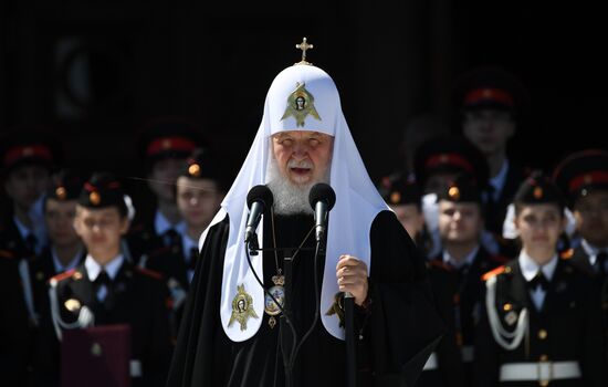 Парад кадет на Поклонной горе 